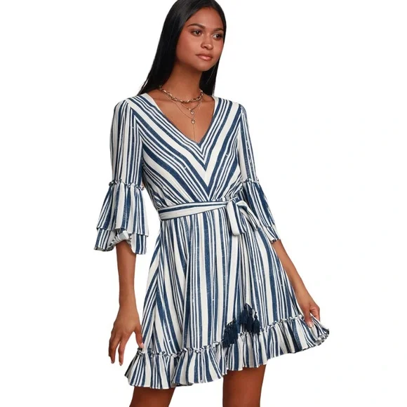blue and white striped skater dress 2022 Active Group | Ballet Dress | Lilac TIe Dye 8 | Girls Dresses, One Pieces, and Rompers main image 1
